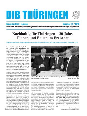 Landesbeilage Thüringen zum DIB 1-2/2010 - Ingenieurkammer ...