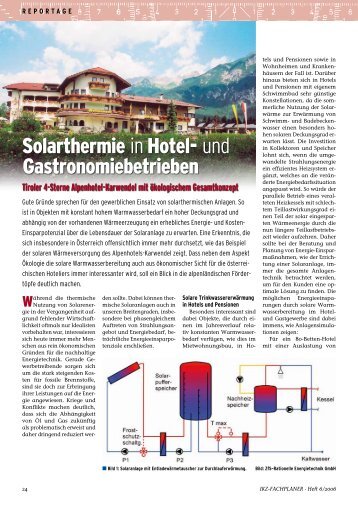 Solarthermie in Hotel- und Gastronomiebetrieben