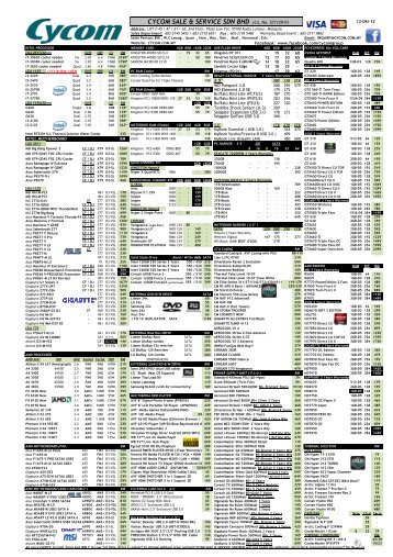 Copy of Cycom.pricelist.2012 (NEW) - Hardwarezone.com