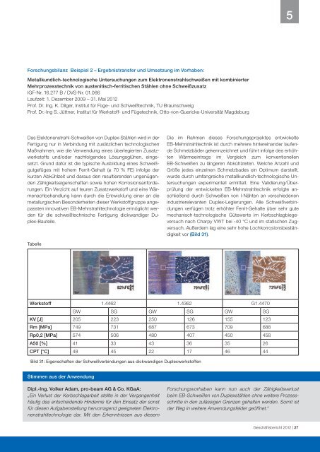 Geschäftsbericht 2012 - DVS