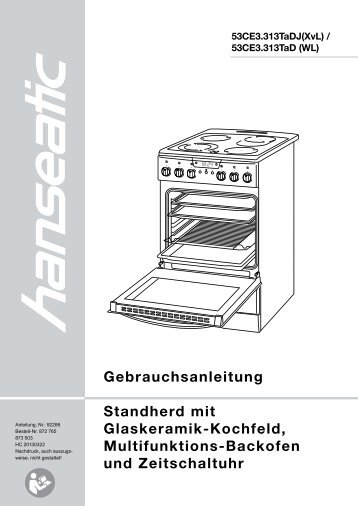 Gebrauchsanleitung Standherd mit Glaskeramik-Kochfeld ... - Schwab