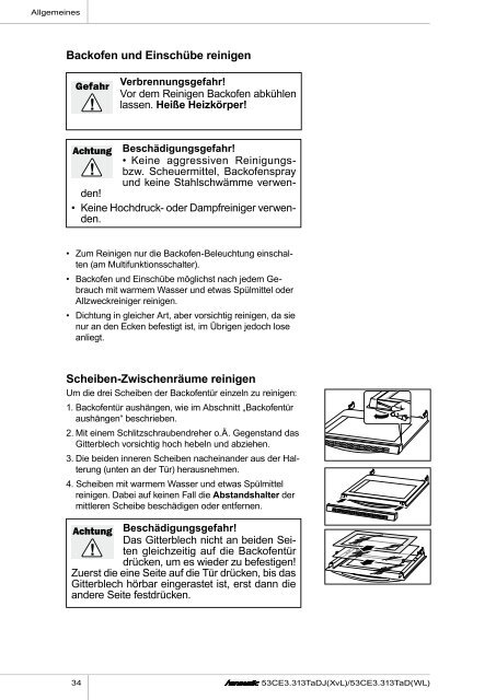 Gebrauchsanleitung Standherd mit Glaskeramik-Kochfeld ... - Schwab