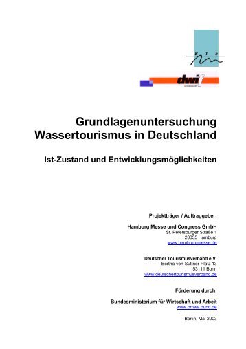 Grundlagenuntersuchung Wassertourismus in ... - IKZM-D Lernen