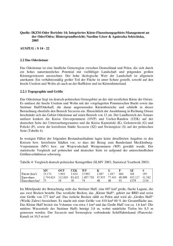 Quelle: IKZM-Oder Berichte 14; Integriertes Küste ... - IKZM-D Lernen