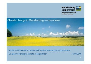 Climate change in Mecklenburg-Vorpommern - IKZM-D Lernen