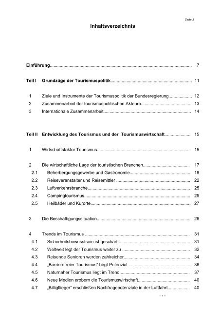 Tourismuspolitischer Bericht der Bundesregierung - Ökologischer ...