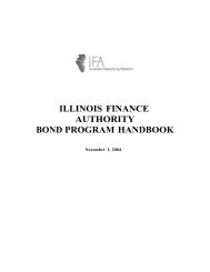 IFA Bond Program Handbook - Illinois Finance Authority