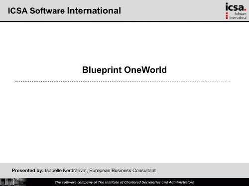 Blueprint OneWorld - ILA