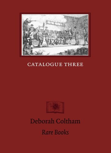 Catalogue Three 168 items - Deborah Coltham Rare Books