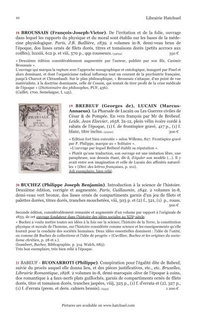 Dernier catalogue - Librairie Hatchuel