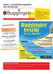 Amts- und Mitteilungsblatt der Gemeinde - Buggingen