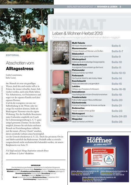 Die Herbst-Ausgabe September 2013 finden Sie hier zur Ansicht.