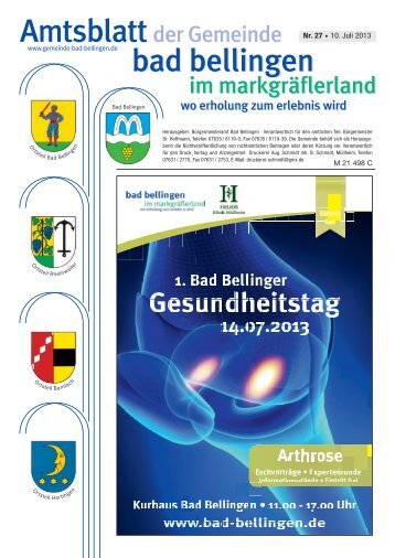 Gesundheitstag - Gemeinde Bad Bellingen