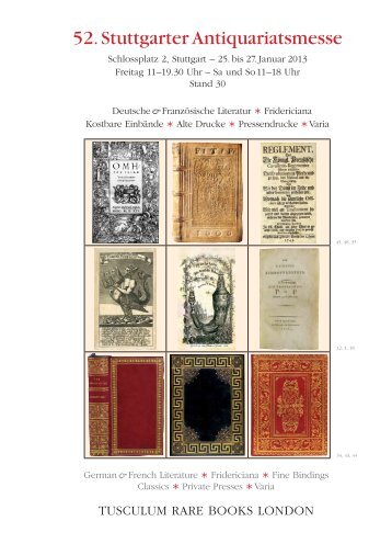 52. Stuttgarter Antiquariatsmesse - International League of ...