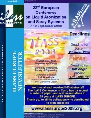 International Conference on Liquid Atomization ... - ILASS-Europe