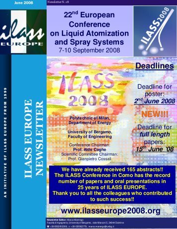 International Conference on Liquid Atomization ... - ILASS-Europe