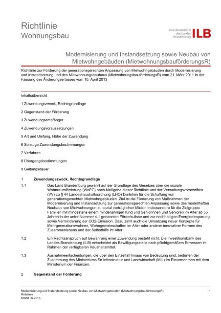 Richtlinie (PDF 65 kB) - ILB