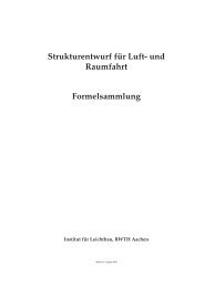 Strukturentwurf für Luft- und Raumfahrt - lehrstuhl und institut für ...
