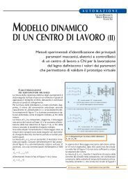 MODELLO DINAMICO DI UN CENTRO DI LAVORO (II)