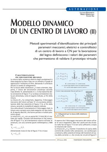 MODELLO DINAMICO DI UN CENTRO DI LAVORO (II)