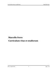 Marcello Ferro Curriculum vitae et studiorum - Istituto di Linguistica ...