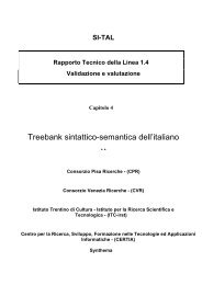 Treebank sintattico-semantica dell'italiano - Istituto di Linguistica ...