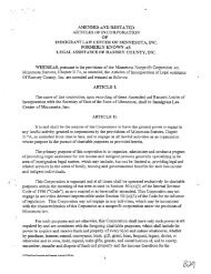 Articles of incorporation - Immigrant Law Center of Minnesota