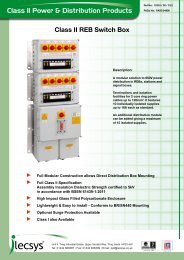 Class II REB Switch Box Class II Power & Distribution ... - iLECSYS