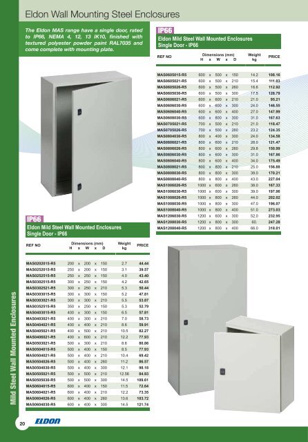 Enclosure Catalogue - iLECSYS