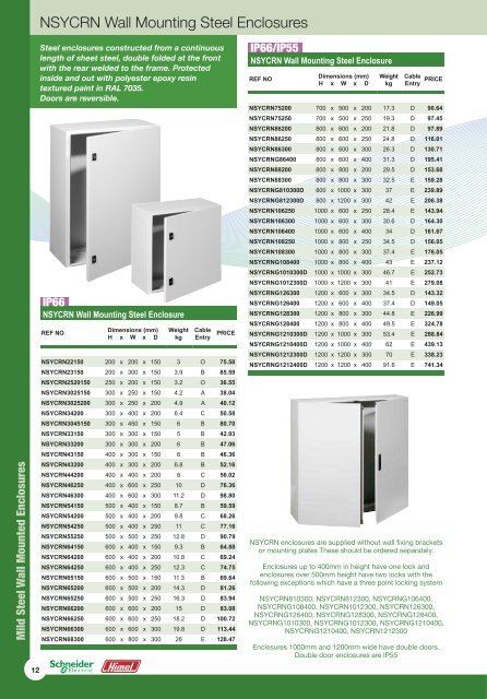 Enclosure Catalogue - iLECSYS