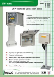 GRP TCBs GRP Trackside Connection Boxes - iLECSYS