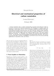 Electrical and mechanical properties of carbon nanotubes - Leonard ...