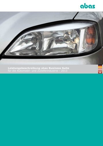 Leistungsbeschreibung abas Business Suite - ABAS Software AG