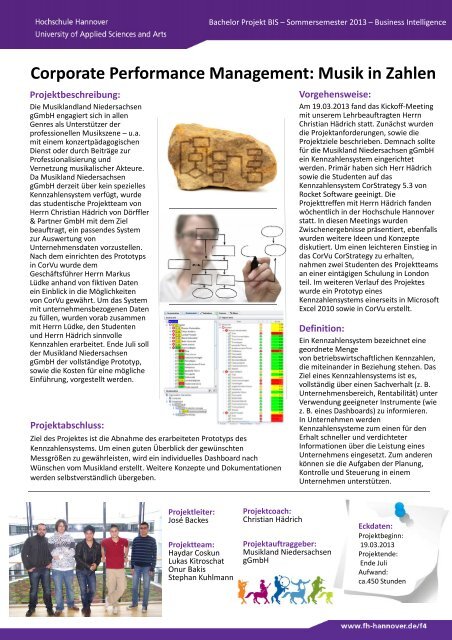 PDF mit allen Postern - Fakultät IV - Hochschule Hannover