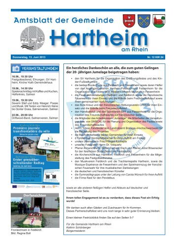 Gemeindeblatt 2013 KW24 - Gemeinde Hartheim