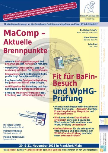 MaComp – - Finanz Colloquium Heidelberg