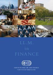 LL.M. in FINANCE - Institute For Law And Finance