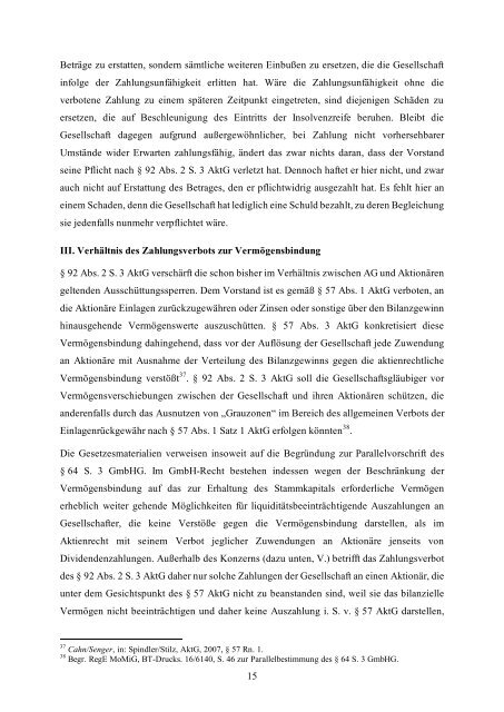 Das Zahlungsverbot nach Â§ 92 Abs. 2 Satz 3 AktG - Institute For Law ...