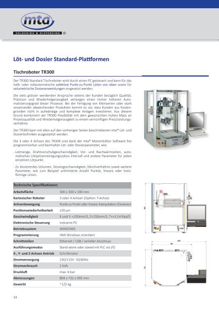 Löten und Dosieren - MTA Automation AG