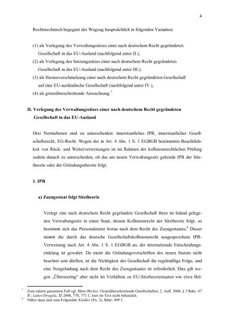 Der Wegzug von Gesellschaften in Europa - Institute For Law And ...