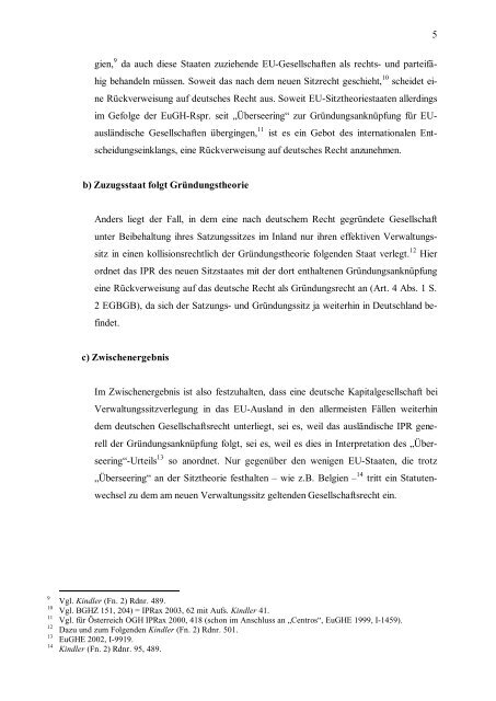 Der Wegzug von Gesellschaften in Europa - Institute For Law And ...