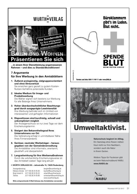 Mitteilungsblatt KW 22/2013 - Gemeinde Winterbach