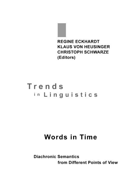 Introduction: Historical linguistics as a transdisciplinary field of ...