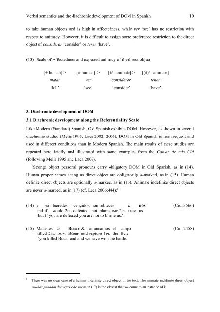 Verbal Semantics and the Diachronic Development of Differential ...