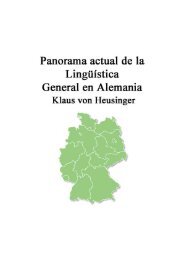 Panorama actual de la Lingüística General en Alemania - Institut für ...