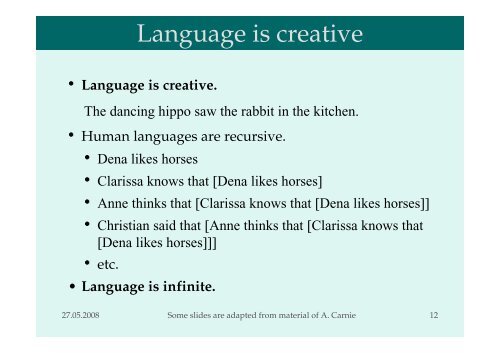 Introduction to Syntax Session 1