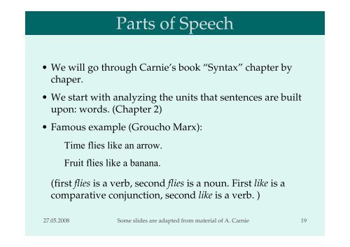 Introduction to Syntax Session 1