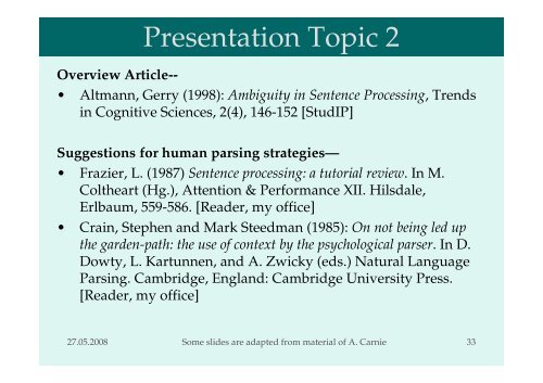 Introduction to Syntax Session 1