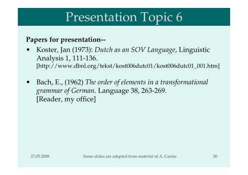 Introduction to Syntax Session 1