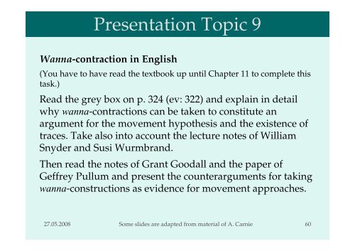 Introduction to Syntax Session 1